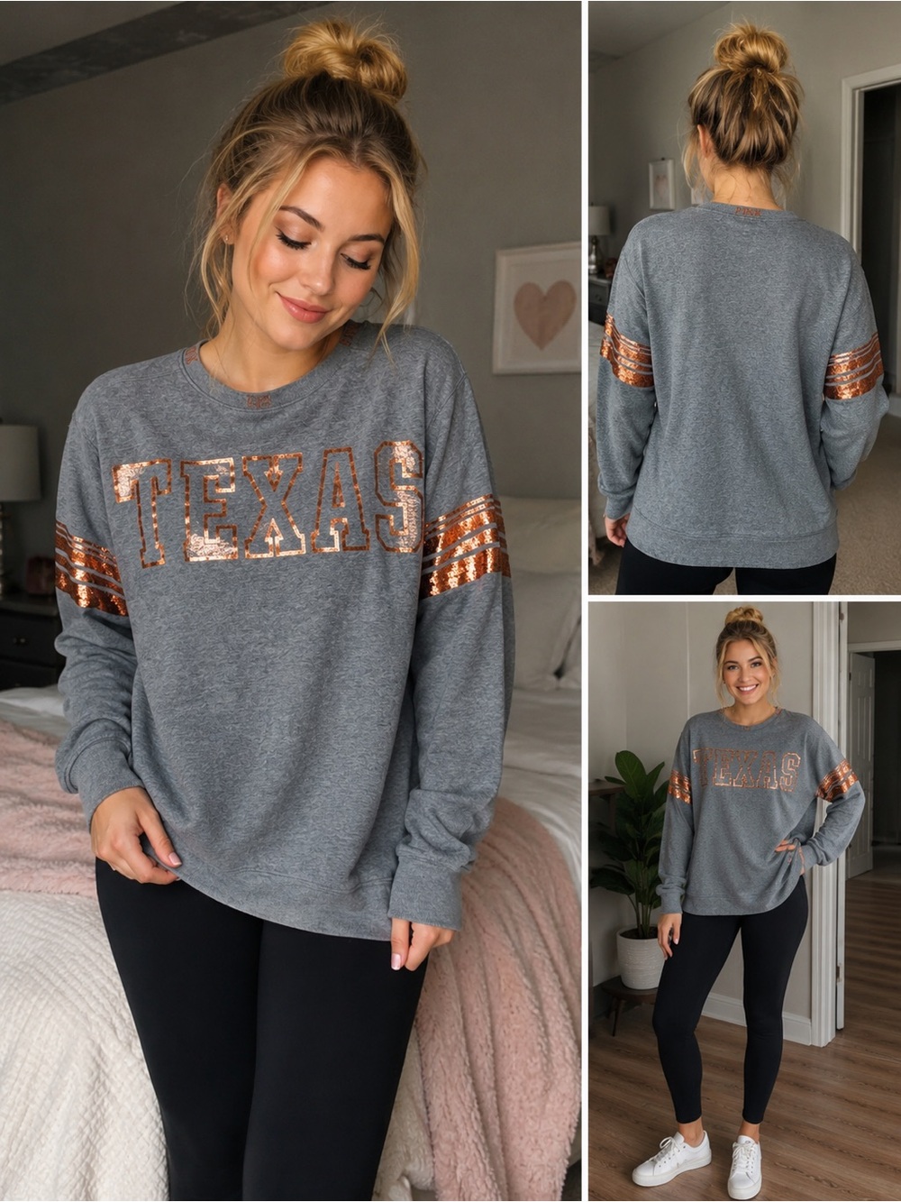Title:
PINK Victoria’s Secret Texas Sequin Sweatshirt – Women’s Medium